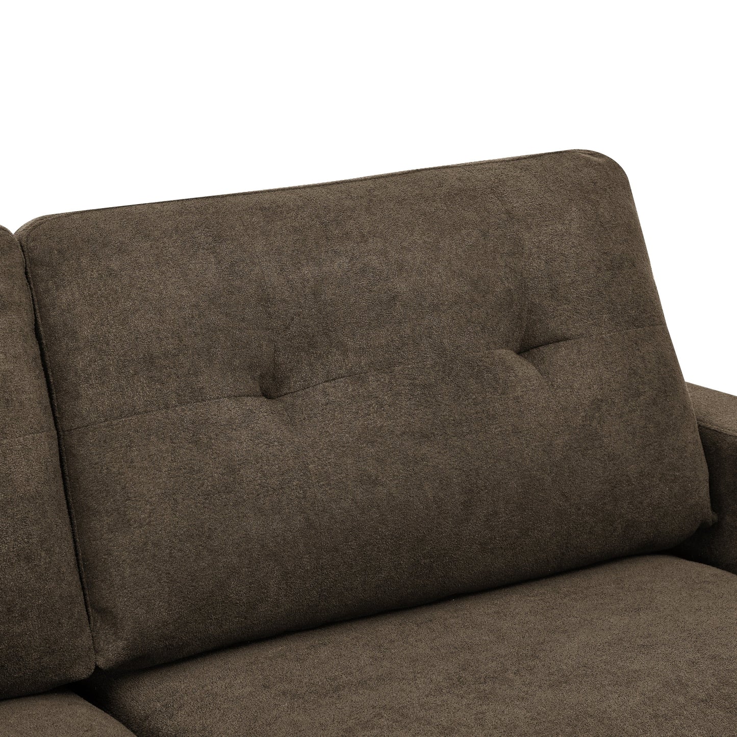 Canapé causeuse capitonné moderne du milieu du siècle de 67,7 po de large avec pieds en bois