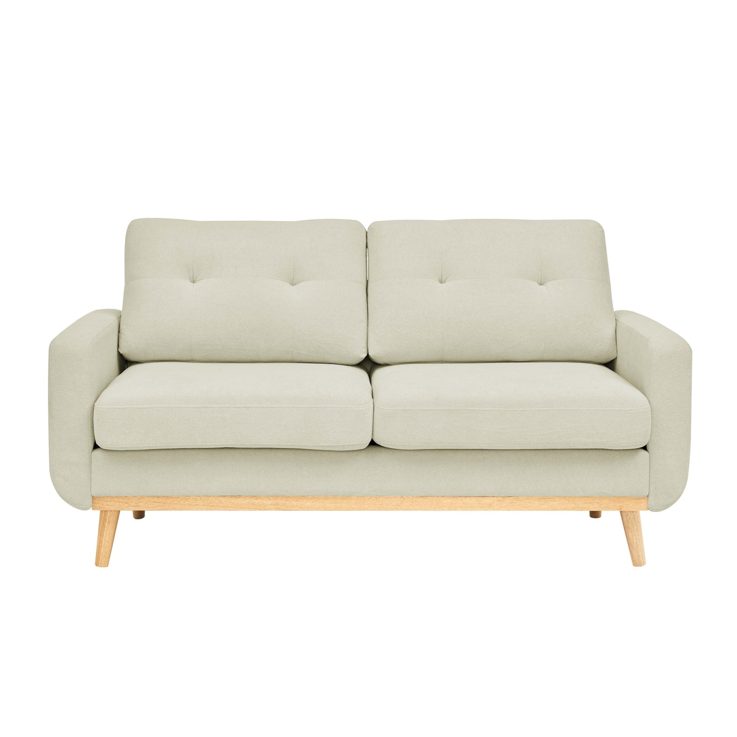 Canapé causeuse capitonné moderne du milieu du siècle de 67,7 po de large avec pieds en bois