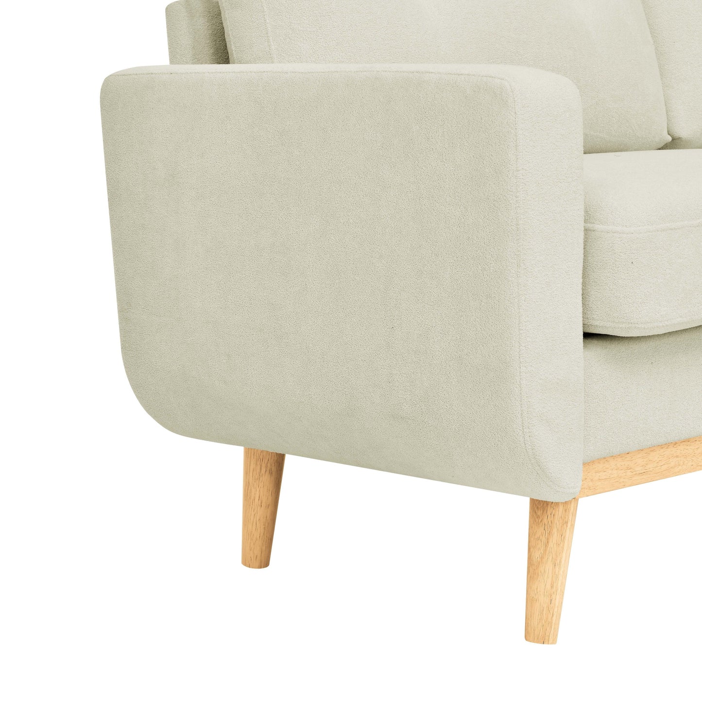 Canapé causeuse capitonné moderne du milieu du siècle de 67,7 po de large avec pieds en bois