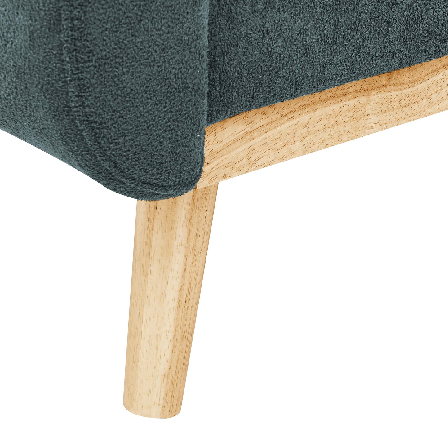 Canapé causeuse capitonné moderne du milieu du siècle de 67,7 po de large avec pieds en bois