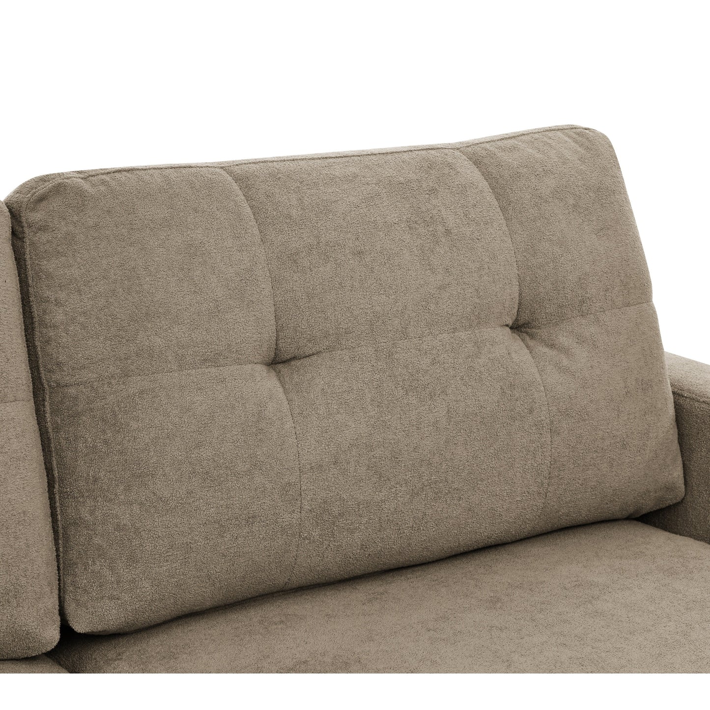 Canapé causeuse capitonné moderne du milieu du siècle de 67,7 po de large avec pieds en bois