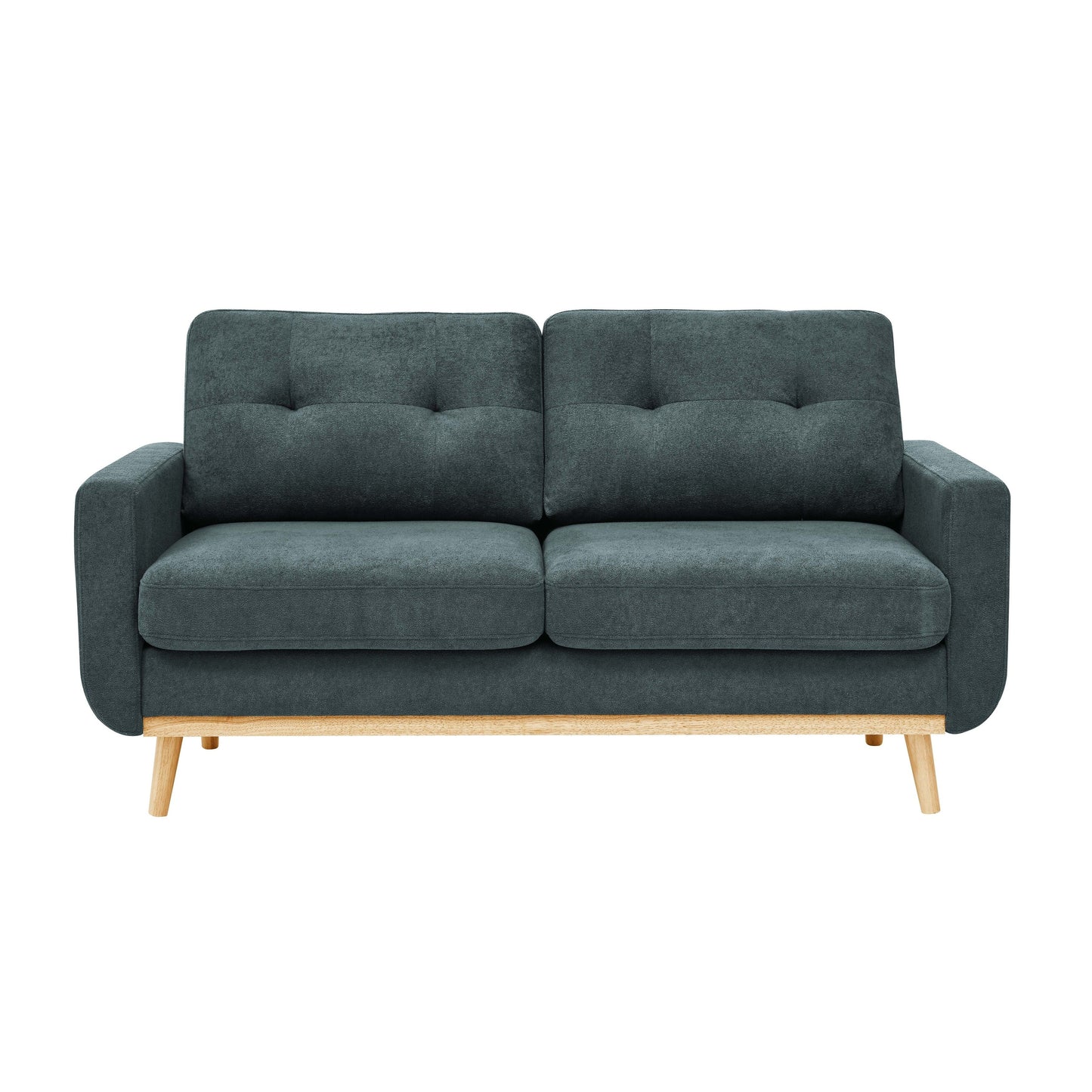 Canapé causeuse capitonné moderne du milieu du siècle de 67,7 po de large avec pieds en bois