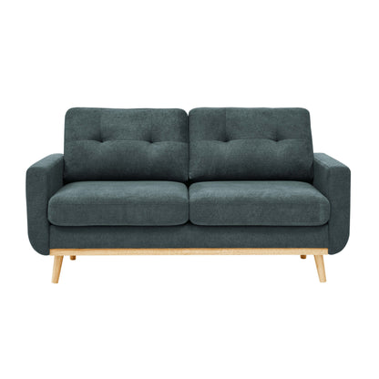 Canapé causeuse capitonné moderne du milieu du siècle de 67,7 po de large avec pieds en bois