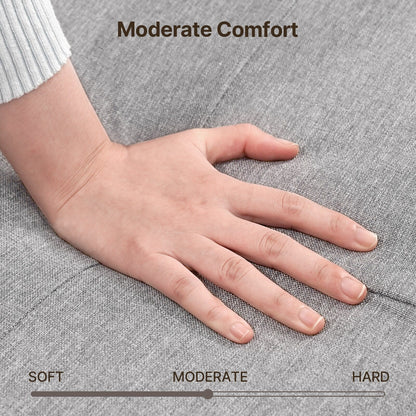 Canapé 3 places de 67 pouces avec accoudoirs moelleux et 3 coussins confortables pour le salon