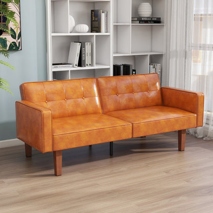 Canapé-lit convertible double de 68 po avec dossier capitonné réglable, 5 couleurs en option – 22,44 po P x 68,11 po L x 28,74 po H