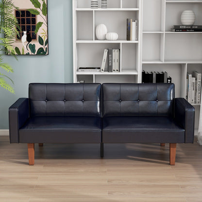 Canapé-lit convertible double de 68 po avec dossier capitonné réglable, 5 couleurs en option – 22,44 po P x 68,11 po L x 28,74 po H