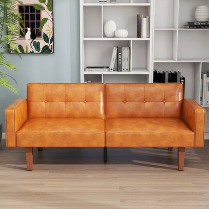 Canapé-lit convertible double de 68 po avec dossier capitonné réglable, 5 couleurs en option – 22,44 po P x 68,11 po L x 28,74 po H