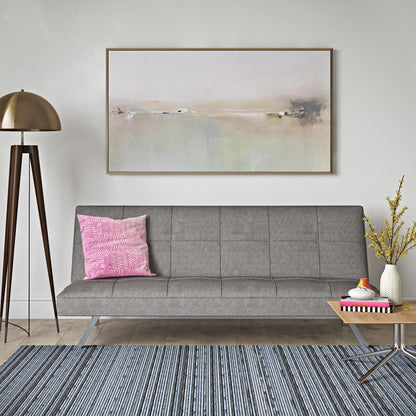 Canapé-lit en tissu 68,9 avec cadre en métal et pieds en acier inoxydable pour salon