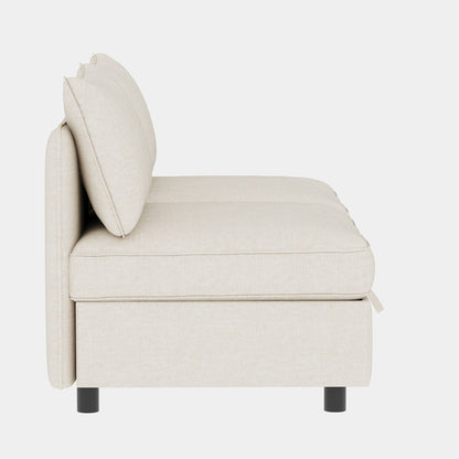 Causeuse en chenille de style milieu de siècle avec rangement dissimulé et capacité de 250 lb