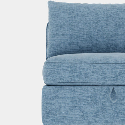 Causeuse en chenille de style milieu de siècle avec rangement dissimulé et capacité de 250 lb