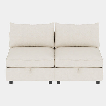 Causeuse en chenille de style milieu de siècle avec rangement dissimulé et capacité de 250 lb