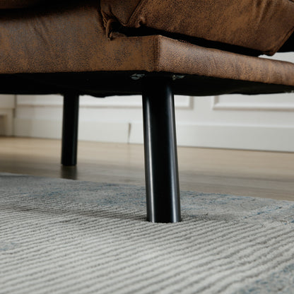 Canapé 2 places en tissu Teddy 70.08 avec coussins épais, pieds en métal et capacité de charge de 600 lb