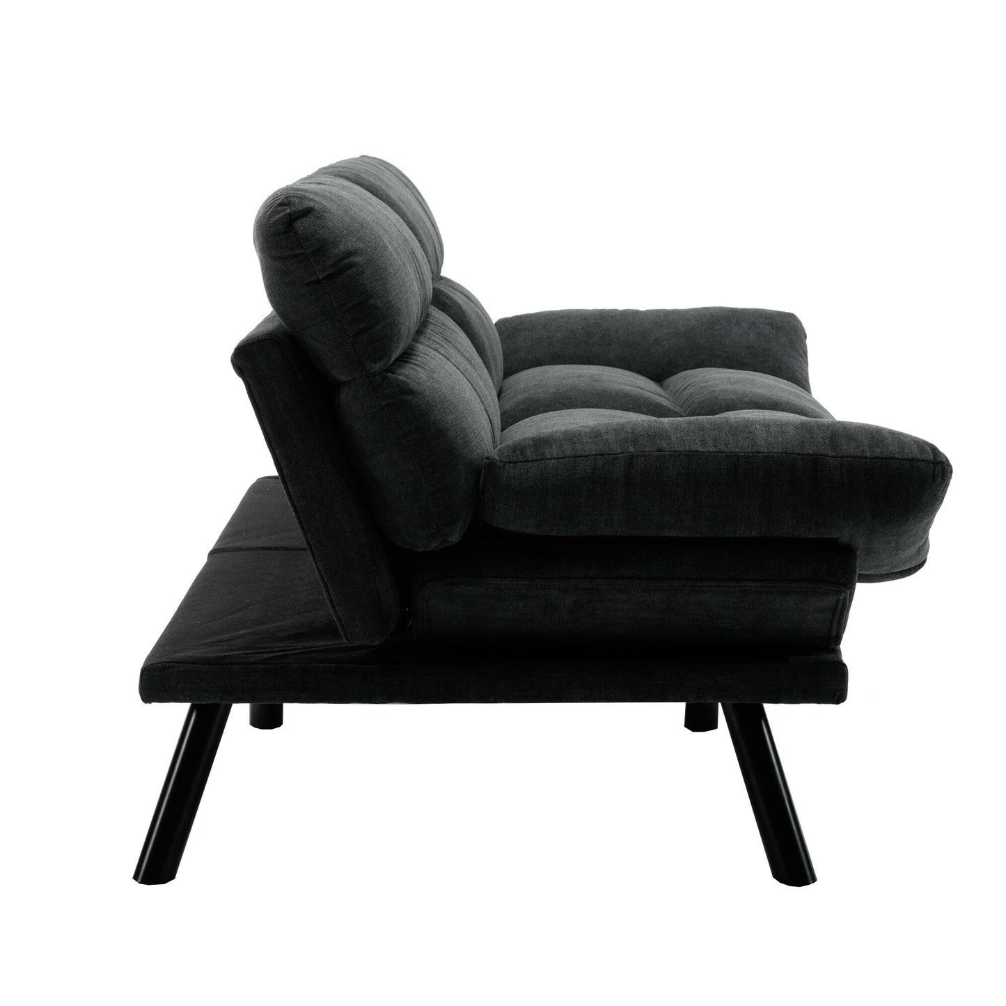 Canapé 2 places en tissu Teddy 70.08 avec coussins épais, pieds en métal et capacité de charge de 600 lb