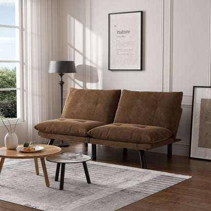 Canapé convertible en tissu moderne de 70,9 pouces avec dossier réglable