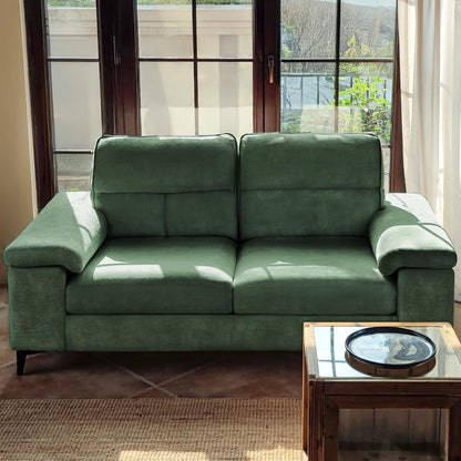 Canapé 2 places en chenille 71,25 po – Assise profonde avec coussin 8 places, accoudoir convertible et housse amovible