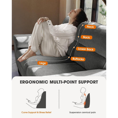 Canapé 2 places en chenille 71,25 po – Assise profonde avec coussin 8 places, accoudoir convertible et housse amovible