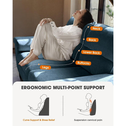 Canapé 2 places en chenille 71,25 po – Assise profonde avec coussin 8 places, accoudoir convertible et housse amovible