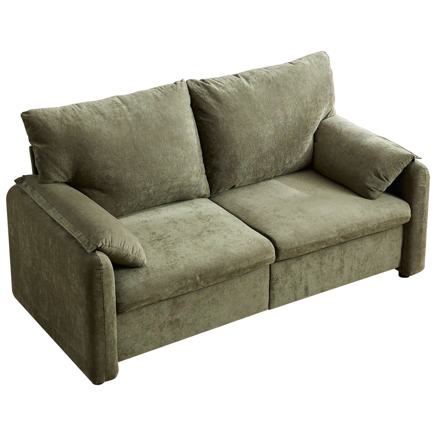 Canapé 2 places en chenille 71,28 pouces, confort nuageux avec éponge haute résilience, design minimaliste moderne