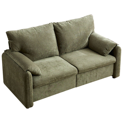 Canapé 2 places en chenille 71,28 pouces, confort nuageux avec éponge haute résilience, design minimaliste moderne