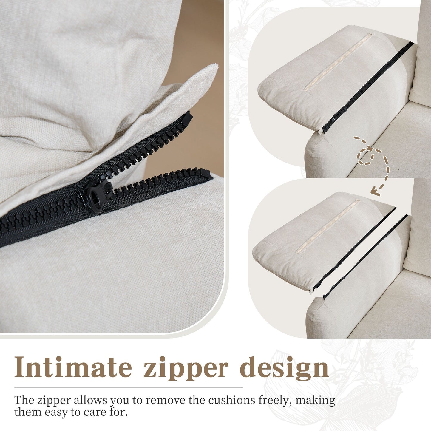 Canapé 2 places en chenille 71,28 pouces, confort nuageux avec éponge haute résilience, design minimaliste moderne