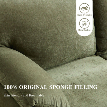 Canapé 2 places en chenille 71,28 pouces, confort nuageux avec éponge haute résilience, design minimaliste moderne