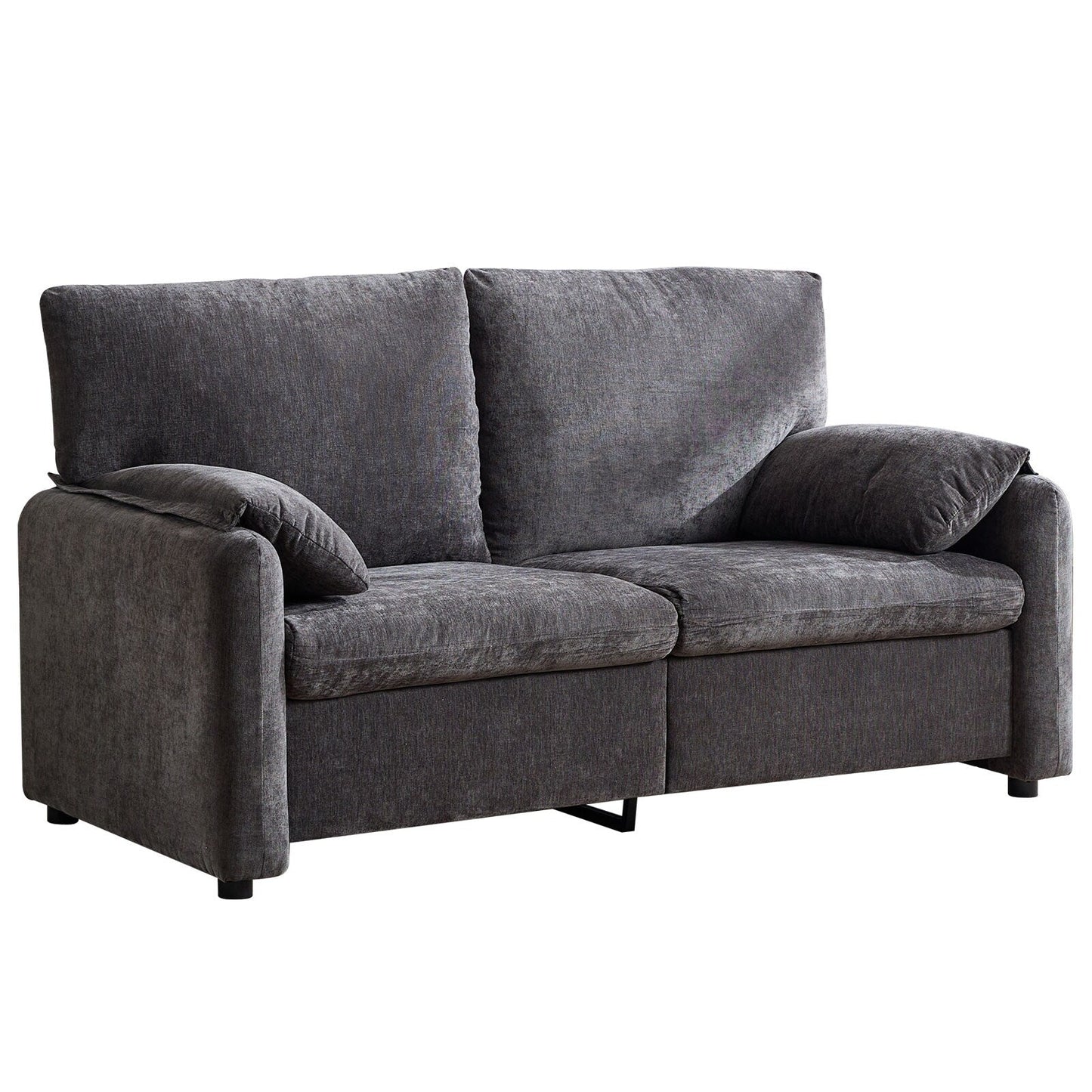 Canapé 2 places en chenille 71,28 pouces, confort nuageux avec éponge haute résilience, design minimaliste moderne