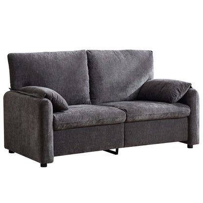Canapé 2 places en chenille 71,28 pouces, confort nuageux avec éponge haute résilience, design minimaliste moderne
