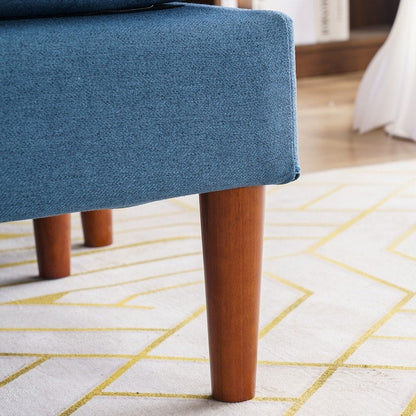 Canapé d'intérieur modulaire 3 places avec accoudoirs en lin de 71,65 po de largeur et pédales Concubine, beige