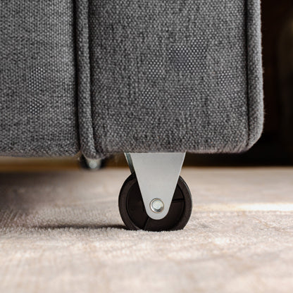 Canapé 3 places en lin 72,64 pouces avec coussins en éponge haute densité pour salon et chambre