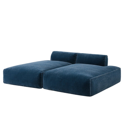 Canapé-lit modulaire surdimensionné de 72 pouces, spacieux et rempli de mousse compressée