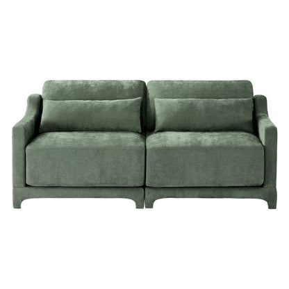 Canapé 3 places en chenille 73,2 avec 2 coussins lombaires pour le salon