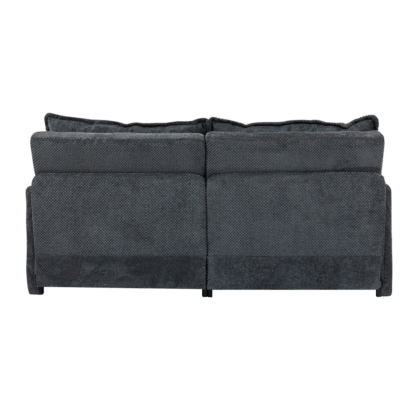 Canapé-lit convertible 3 en 1 en velours côtelé de 73,6 po avec lit gigogne, ports de chargement USB et rangement latéral