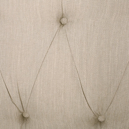 Canapé 3 places en tissu de 74 po avec détails rivetés et revêtement durable