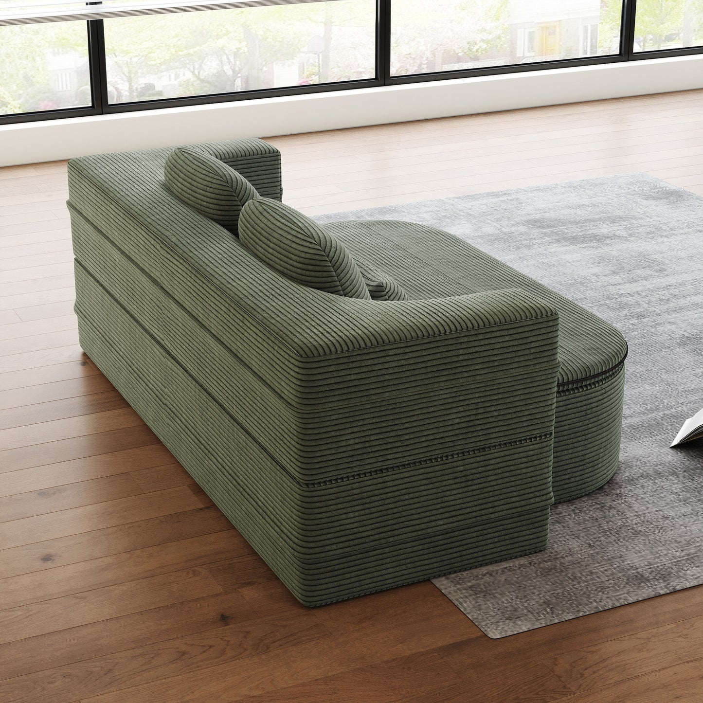 Canapé-lit convertible de 75 pouces avec couverture, canapé de sol, canapé de salon pour salon