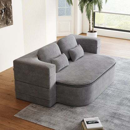 Canapé-lit convertible de 75 pouces avec couverture, canapé de sol, canapé de salon pour salon