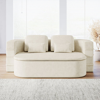 Canapé-lit convertible de 75 pouces avec couverture, canapé de sol, canapé de salon pour salon