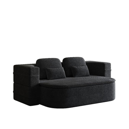 Canapé-lit convertible pliable 2 en 1 de 75 pouces en mousse avec couverture multifonctionnelle