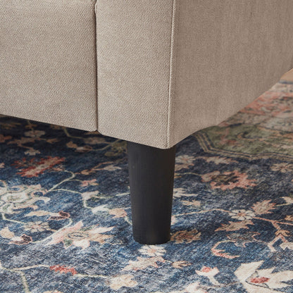 Canapé-lit gigogne rembourré 76,18 avec méridienne de rangement