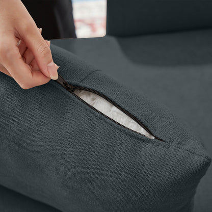 Canapé-lit gigogne rembourré 76,18 avec méridienne de rangement