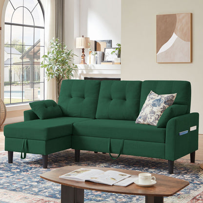 Canapé-lit gigogne rembourré 76,18 avec méridienne de rangement