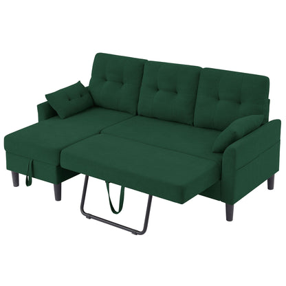 Canapé-lit gigogne rembourré 76,18 avec méridienne de rangement