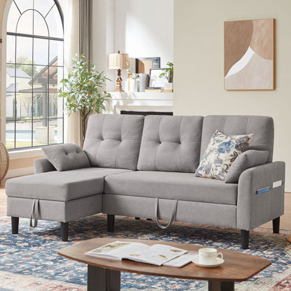 Canapé-lit gigogne rembourré 76,18 avec méridienne de rangement