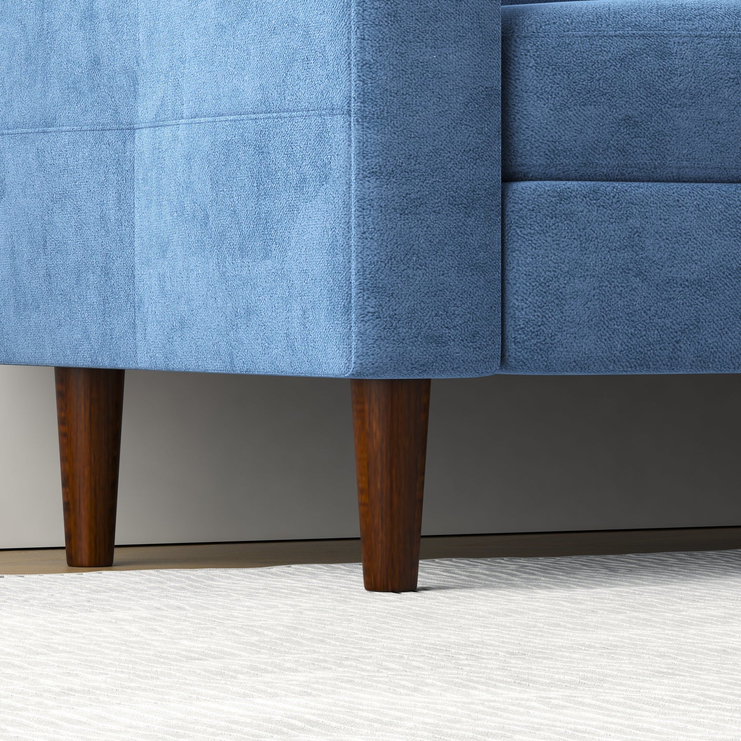 Canapé convertible en L en tissu 78,74 $ avec pouf de rangement, port USB et porte-gobelet