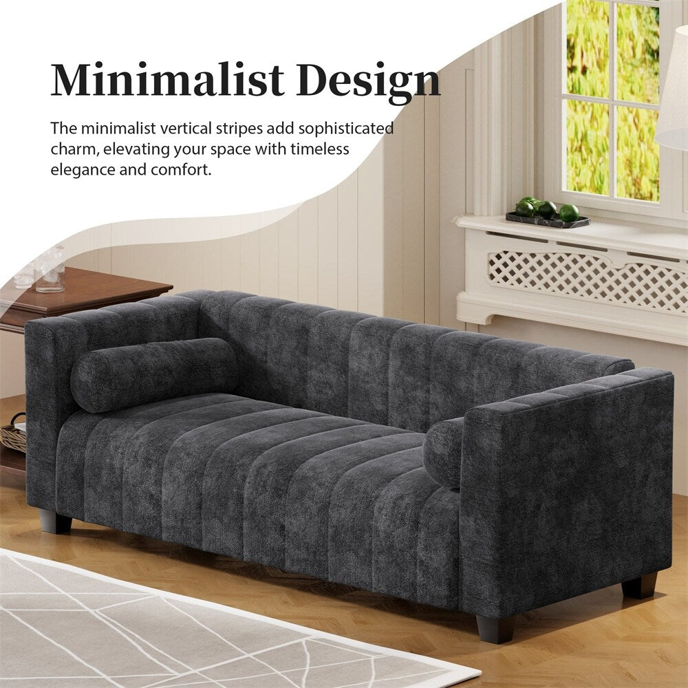 Canapé rembourré en chenille 78,7 avec pieds