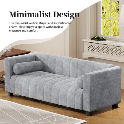 Canapé rembourré en chenille 78,7 avec pieds