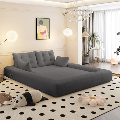 Lit pour chien 78,7 pouces, canapé-lit pliant 3 en 1