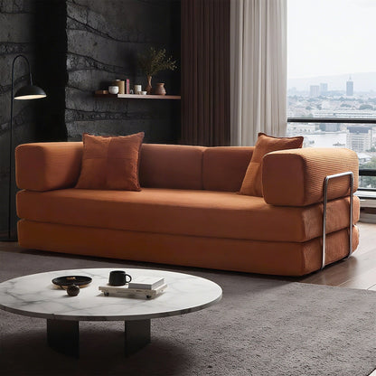 Canapé-lit convertible de 78,8 cm avec coussin de soutien dorsal et accoudoirs