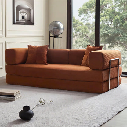 Canapé-lit convertible de 78,8 cm avec coussin de soutien dorsal et accoudoirs