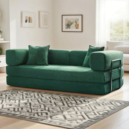 Canapé-lit convertible de 78,8 cm avec coussin de soutien dorsal et accoudoirs