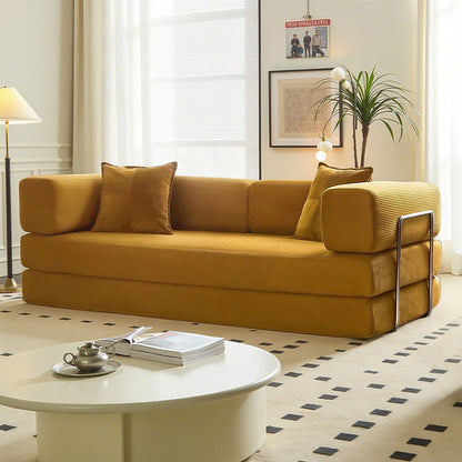 Canapé-lit convertible de 78,8 cm avec coussin de soutien dorsal et accoudoirs